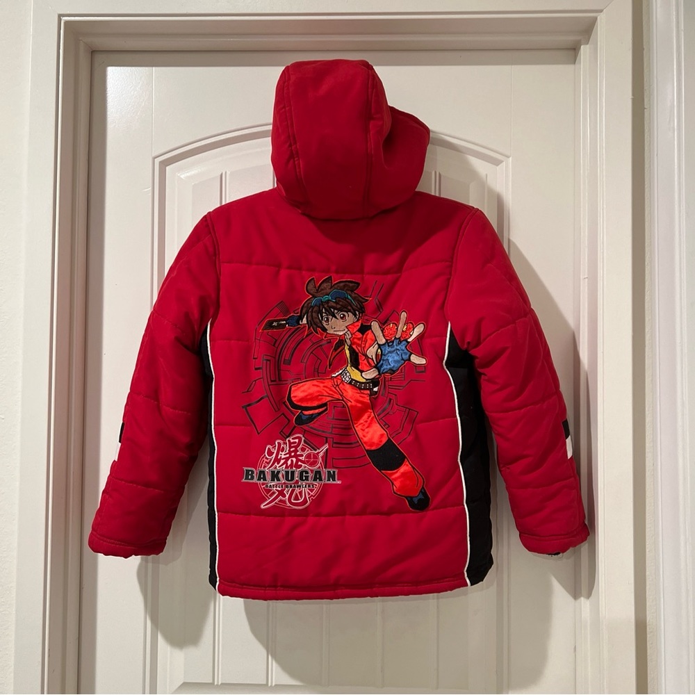 Y2K Bakugan Dan Kuso Youth Hooded Puffer Jacket Officially Licensed Sega Toys 8
